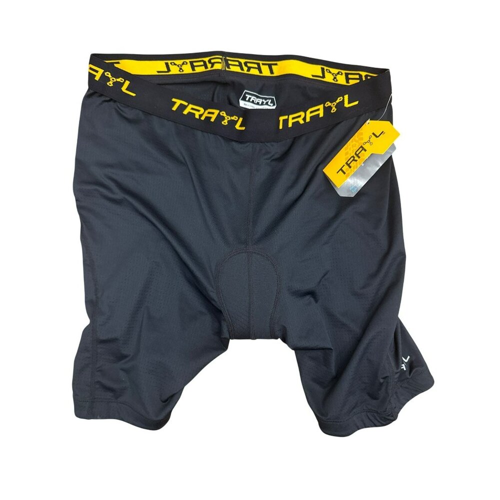 Trayl Mens Ryde Cycling Liner Shorts XL NWT Padded Seat Black Dri-Logic Bike